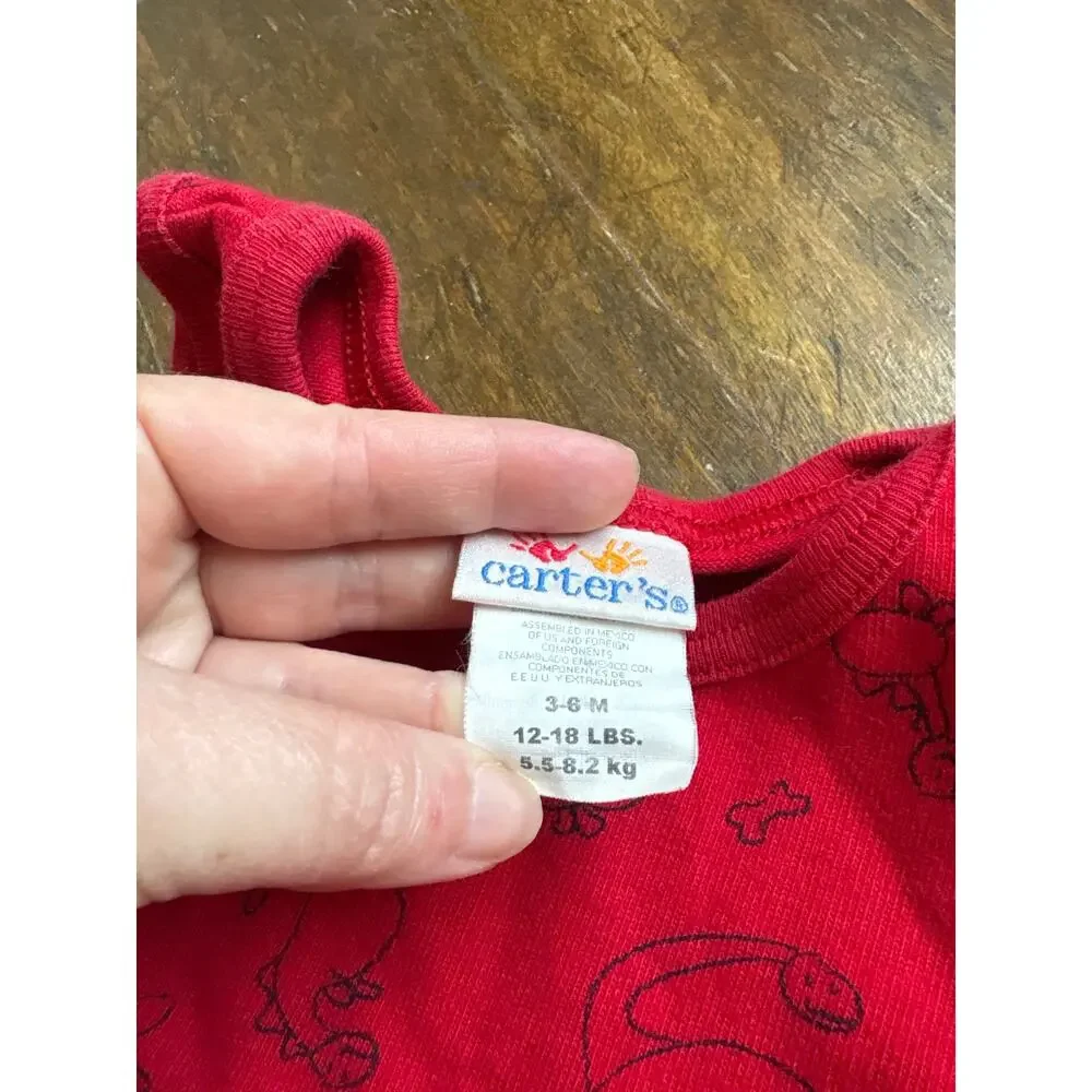 Carters Vintage Romper Lot of 2 Turtles Gators Dinosaurs 3-6 Months